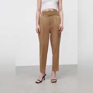 Zara High Waisted Pants with Belt